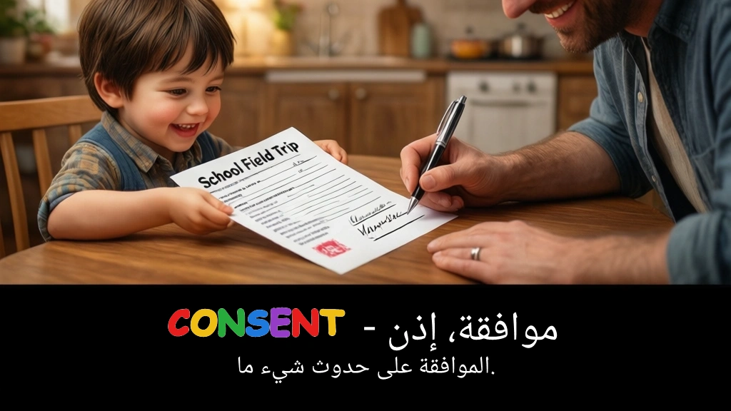 Arabic Illustration for consent